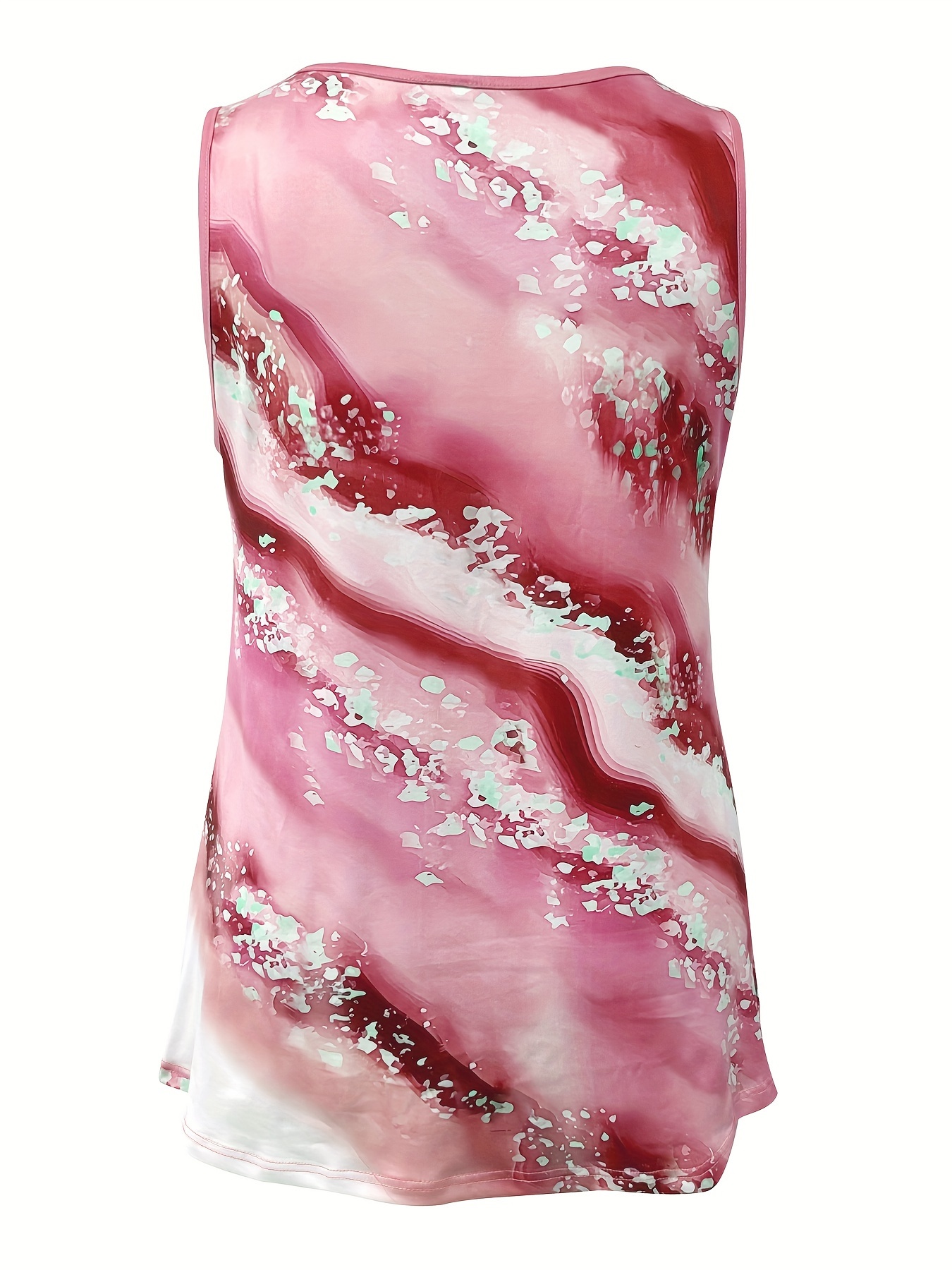 Plus Size Marble Print Tank To - Summer Upf Clothing avis et prix