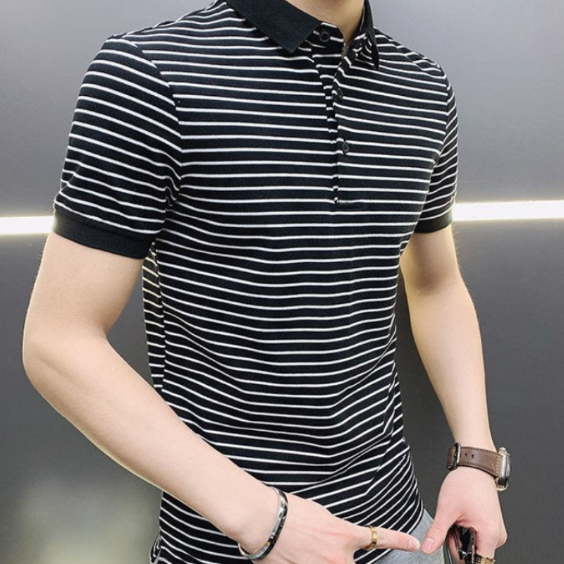 Man with Collar Tee Shirts Str - Xl Summer Clothing avis et prix