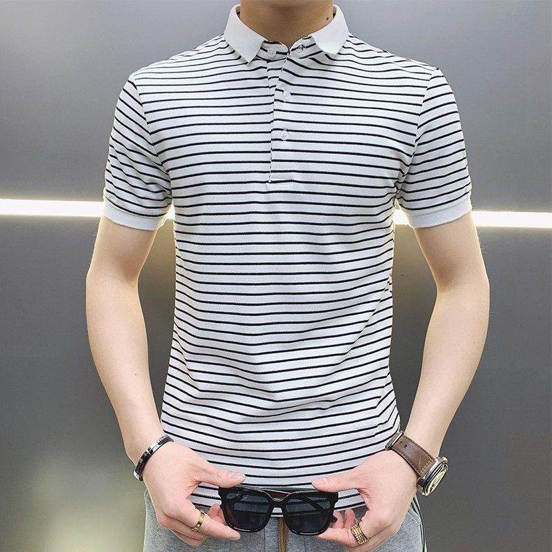 Man with Collar Tee Shirts Str - Xl Summer Clothing avis et prix
