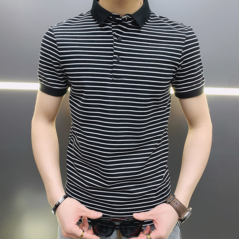 Man with Collar Tee Shirts Str - Xl Summer Clothing avis et prix
