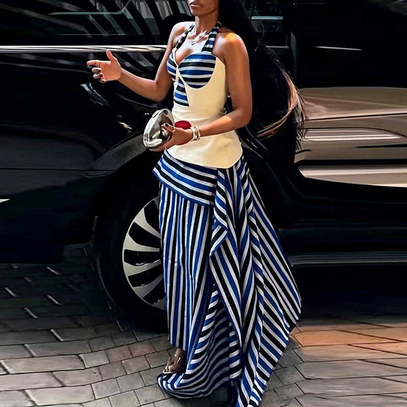 Fashion Irregular Splice Ruffl - Summer Clothing Vacation avis et prix